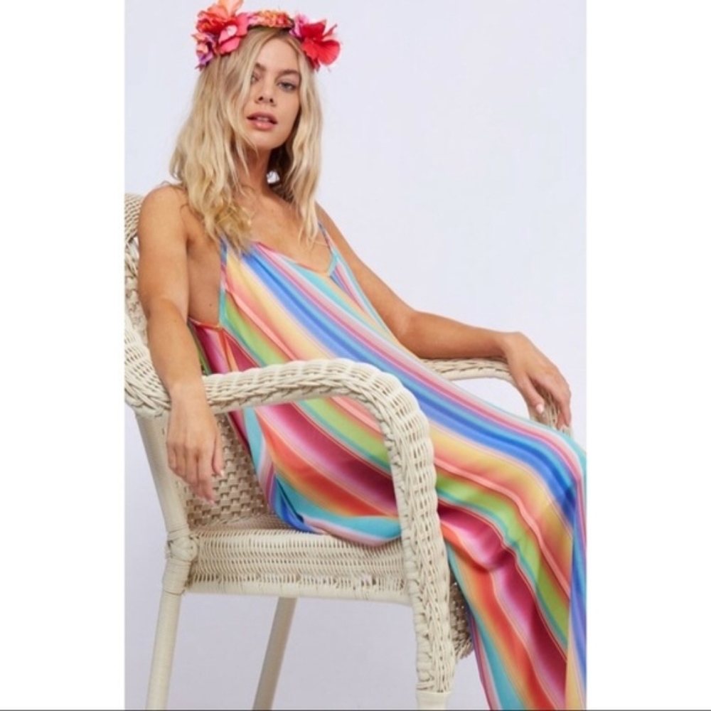 💘 Rainbow striped maxi dress - Picture 3 of 7